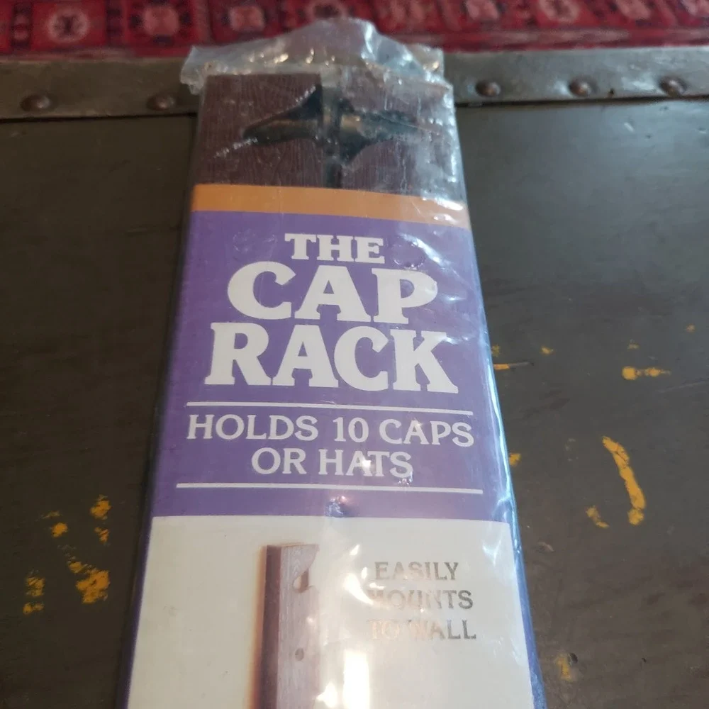 The Cap Rack Wall Mounted Baseball Hat Organizer Holds 10 Caps Brown JSNY 8782